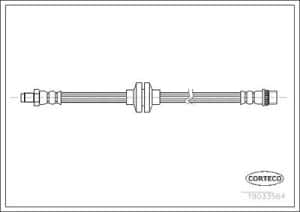 Corteco Bremsschlauch Vorderachse ERSTAUSRÜSTERQUALITÄT [Hersteller-Nr. 19033564] für Renault