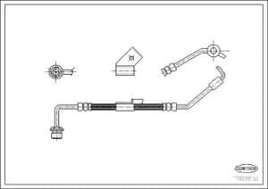 Corteco Bremsschlauch Vorderachse rechts ERSTAUSRÜSTERQUALITÄT [Hersteller-Nr. 19032130] für Ford