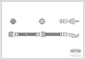 Corteco Bremsschlauch hinten ERSTAUSRÜSTERQUALITÄT [Hersteller-Nr. 19032497] für Mazda