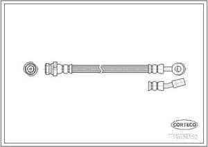 Corteco Bremsschlauch hinten links ERSTAUSRÜSTERQUALITÄT [Hersteller-Nr. 19036152] für Kia