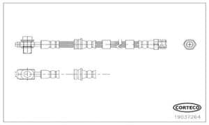 Corteco Bremsschlauch mit Hohlschraube vorne [Hersteller-Nr. 19037264] für Audi