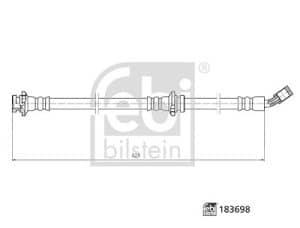Febi Bilstein Bremsschlauch [Hersteller-Nr. 183698] für Nissan