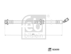 Febi Bilstein Bremsschlauch [Hersteller-Nr. 183699] für Nissan