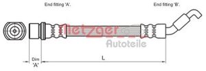 Metzger Autoteile Bremsschlauch [Hersteller-Nr. 4110027] für Toyota