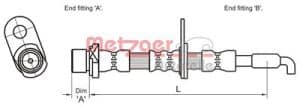Metzger Autoteile Bremsschlauch [Hersteller-Nr. 4110029] für Toyota
