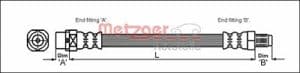 Metzger Autoteile Bremsschlauch [Hersteller-Nr. 4110043] für BMW