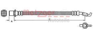 Metzger Autoteile Bremsschlauch [Hersteller-Nr. 4110057] für Toyota