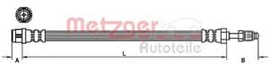 Metzger Autoteile Bremsschlauch [Hersteller-Nr. 4110120] für VW