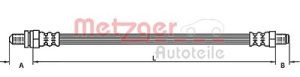 Metzger Autoteile Bremsschlauch [Hersteller-Nr. 4110134] für Ford