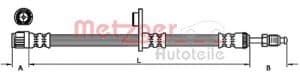 Metzger Autoteile Bremsschlauch [Hersteller-Nr. 4110226] für Citroën