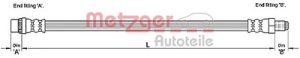 Metzger Autoteile Bremsschlauch [Hersteller-Nr. 4110263] für Nissan