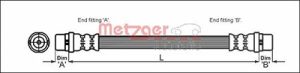Metzger Autoteile Bremsschlauch [Hersteller-Nr. 4110338] für VW