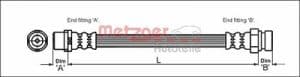 Metzger Autoteile Bremsschlauch [Hersteller-Nr. 4110348] für Ford