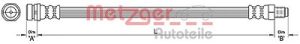Metzger Autoteile Bremsschlauch [Hersteller-Nr. 4110368] für Citroën