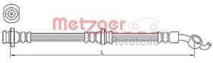 Metzger Autoteile Bremsschlauch [Hersteller-Nr. 4110392] für Nissan