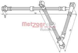 Metzger Autoteile Bremsschlauch [Hersteller-Nr. 4110394] für Nissan