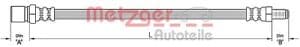 Metzger Autoteile Bremsschlauch [Hersteller-Nr. 4110487] für Citroën