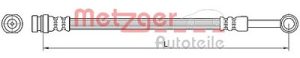 Metzger Autoteile Bremsschlauch [Hersteller-Nr. 4110564] für Hyundai