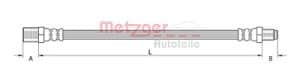 Metzger Autoteile Bremsschlauch [Hersteller-Nr. 4110620] für Iveco