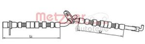 Metzger Autoteile Bremsschlauch [Hersteller-Nr. 4110709] für Mazda