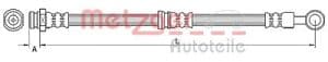 Metzger Autoteile Bremsschlauch [Hersteller-Nr. 4110744] für Citroën