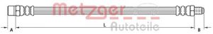 Metzger Autoteile Bremsschlauch [Hersteller-Nr. 4110754] für BMW