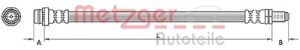 Metzger Autoteile Bremsschlauch [Hersteller-Nr. 4110796] für Ford
