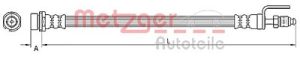 Metzger Autoteile Bremsschlauch [Hersteller-Nr. 4110801] für Ford