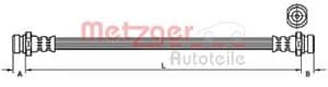 Metzger Autoteile Bremsschlauch [Hersteller-Nr. 4110832] für Kia