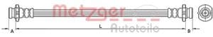 Metzger Autoteile Bremsschlauch [Hersteller-Nr. 4110851] für Nissan