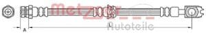 Metzger Autoteile Bremsschlauch [Hersteller-Nr. 4110887] für Seat