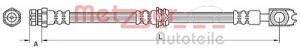 Metzger Autoteile Bremsschlauch [Hersteller-Nr. 4110888] für Skoda