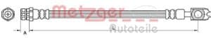 Metzger Autoteile Bremsschlauch [Hersteller-Nr. 4110891] für Audi