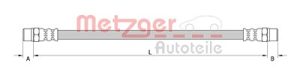 Metzger Autoteile Bremsschlauch [Hersteller-Nr. 4110899] für Mercedes-Benz