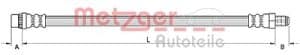 Metzger Autoteile Bremsschlauch [Hersteller-Nr. 4110924] für Peugeot