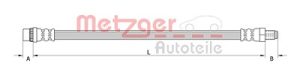 Metzger Autoteile Bremsschlauch [Hersteller-Nr. 4110934] für Opel
