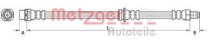 Metzger Autoteile Bremsschlauch [Hersteller-Nr. 4110946] für BMW