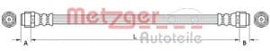 Metzger Autoteile Bremsschlauch [Hersteller-Nr. 4110994] für Porsche