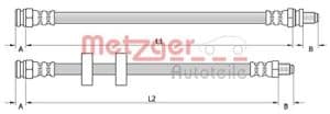 Metzger Autoteile Bremsschlauch [Hersteller-Nr. 4110995] für Smart