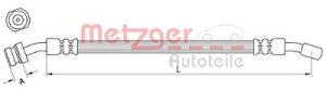 Metzger Autoteile Bremsschlauch [Hersteller-Nr. 4111029] für Hyundai