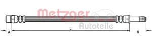 Metzger Autoteile Bremsschlauch [Hersteller-Nr. 4111116] für BMW