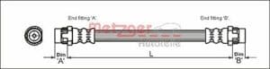 Metzger Autoteile Bremsschlauch [Hersteller-Nr. 4111166] für Citroën
