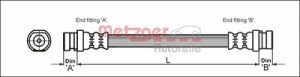 Metzger Autoteile Bremsschlauch [Hersteller-Nr. 4111168] für Renault