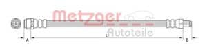 Metzger Autoteile Bremsschlauch [Hersteller-Nr. 4111367] für Mercedes-Benz