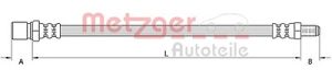 Metzger Autoteile Bremsschlauch [Hersteller-Nr. 4111379] für Alfa Romeo