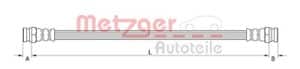 Metzger Autoteile Bremsschlauch [Hersteller-Nr. 4111395] für Kia