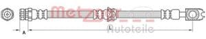 Metzger Autoteile Bremsschlauch [Hersteller-Nr. 4111476] für Seat