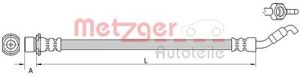 Metzger Autoteile Bremsschlauch [Hersteller-Nr. 4111511] für Toyota