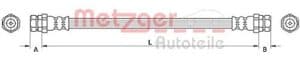 Metzger Autoteile Bremsschlauch [Hersteller-Nr. 4111524] für Seat