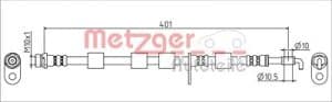 Metzger Autoteile Bremsschlauch [Hersteller-Nr. 4111555] für Ford